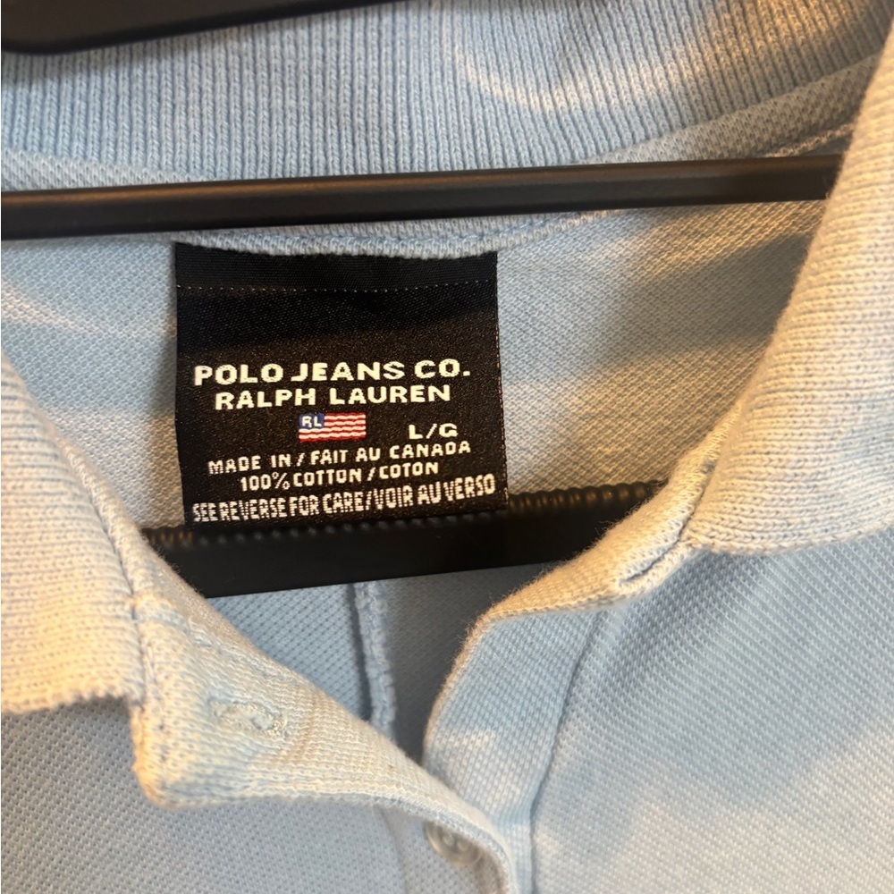 Ralph Lauren Light Blue Polo Mini Dress Size Large - Picture 4 of 7